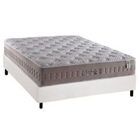 Cama Box Casal: Colchão Molas Ensacadas Anjos MasterPocket Richesse + Base CRC Courano Branco(138x188)