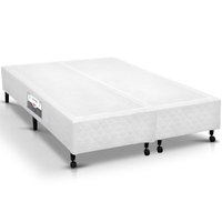 Cama Box Base Universal Queen Poli Tecido White (158x198x23) - Castor