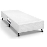 Cama Box Base Universal Solteiro Poli Tecido White (88x188x23) - Castor
