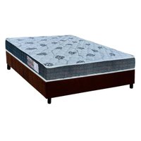 Cama Box Casal: Colchão Espuma D45 Orthoflex /EP Cecina + Base CRC Suede Brown(138x188)
