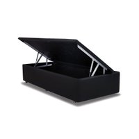 Cama Box Baú Universal Solteiro Courano Nero Black (88x188x35) - Ortobom