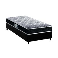 Cama Box Solteiro: Colchão Anatômico Probel D33/EP Advanced Tech1500 + Base CRC Suede Black(88x188)