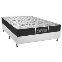 Cama Box Viúva: Colchão Molas Bonnel Probel Prolastic ProDormir Sleep + Base CRC Courano White(128x188)