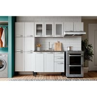 Cozinha Modulada Bertolini Múltipla  4 Peças (2 Armários + 1 Balcão + 1 Paneleiro) C4P78 Branco