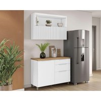 Cozinha Completa Marquesa 2 Peças (1Aéreo+1Balcão) C2P29 Branco - Nesher