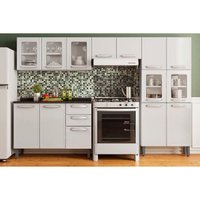 Kit de Cozinha Completa 4 Peças Evidence  (2 Armários + 1 Balcão + 1 Paneleiro) C4P57 Branco - Bertolini
