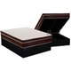 Cama Box Baú Queen: Colchão Ortopédico Ortobom Exclusive + Base CRC Suede Black(158x198)