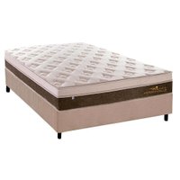 Cama Box Casal: Colchão Molas MasterPocket Ensacadas Plumatex   Personalle + Base CRC Suede Clean(138x188)