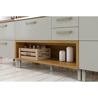 Cozinha Completa Princesa 3 Peças (Balcão + Aéreo + Paneleiro) C3P23 Freijo/Off White - Nesher