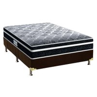 Cama Box Casal: Colchão Espuma Probel D33/EP Advanced Tech1500 Plus + Base CRC Suede Brown(138x188)