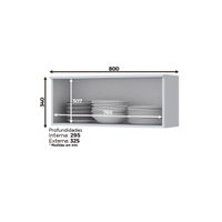 Kit de Cozinha Modulada 8 Peças Americana (2 Armários + 2 Balcões + 2 Paneleiros + 2 Complementos) C8P01 Branco - Henn