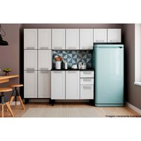 Cozinha Modulada Completa Múltipla 4 Peças (2 Armários + 1 Balcão + 1 Paneleiro) C4P84 Branco - Bertolini