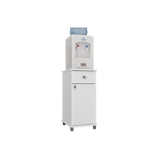 Balcão Lavanderia  Multiuso ASM153 c/ 1 Porta e 1 Gaveta Branco - Movelbento