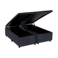 Cama Box Baú Universal King Suede Gray (193x203x35) - Costa Rica