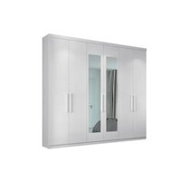 Guarda Roupa Casal 6 Portas e 2 Gavetas c/ Espelho PH1707 Branco - Herval