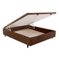 Cama Box Baú Casal MH1439 Bordado Brown (138x188x35) - Herval