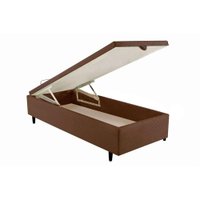 Cama Box Baú Solteiro MH1439 Bordado Brown (88x188x35) - Herval