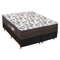 Cama Box Queen: Colchão Anatômico Polar D28/EP Orthoface + Base CRC Rústico Black(158x198)