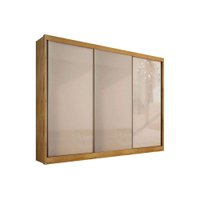 Guarda Roupa 3 Portas  de Correr e 8 Gavetas Sollo Plus Freijó/FendiOff - Novo Horizonte