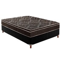 Cama Box Casal: Colchão Anatômico Paropas D28/EP Pasquale + Base CRC Rústico Black(138x188)