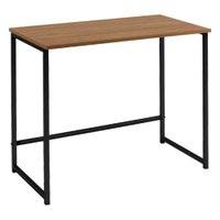 Escrivaninha F83 Madeira Taeda Mell 80x75 cm Base Aço Preto Dmobiliario