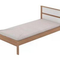 Cama Solteiro CM8004 Amendoa Branco Tecno Mobili 687087