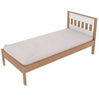 Cama Solteiro CM8006 Amendoa Branco Tecno Mobili 693364