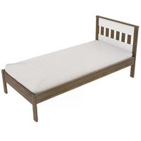 Cama Solteiro CM8006 Nogal Branco Tecno Mobili 693365