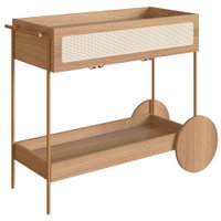 Carrinho Bar Porta Taças 110 CM Pes Metal Oslo 28964 Hanover Artesano