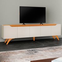 Rack para TV Até 75 Polegadas Grécia 4 Portas 1 Gaveta Off White/Naturalle 630278