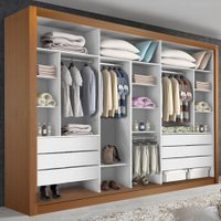 Closet Casal Itália 6 Gavetas Carvalho/Branco 650069