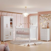 Quarto de Bebê Completo Zara 100% MDF 3 Portas 6 Gavetas 650105
