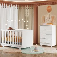Quarto de Bebê Completo Lara 100% MDF 4 Gavetas 650111