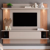 Painel para TV Até 60 Polegadas 1 Porta com Led 688437 Fumê/Brise