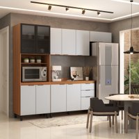 Cozinha Completa Torino 11 Portas 2 Gavetas 688772 Touch/Nude Prime Tx