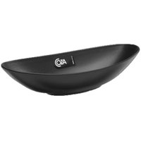 Kit 12 Bandeja Petisqueira Travessas Canoas Restaurantes Essential Coza Pretos 350ml Plástico 692728
