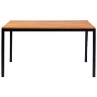 Mesa De Jantar I06 Madeira Taeda 120x76 cm Mell Aço Preto Dmobiliario
