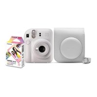Kit Câmera Instax Mini 12 Branca com Bolsa e 10 Filmes Macaron