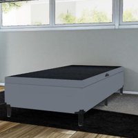 Base Box Bau solteiro Itaflex 0,88x1,88x0,44 Cinza