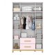 Guarda Roupa Infantil Alegria 4 Portas 2 Gavetas Henn Rosa