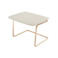 Mesa de Centro Kairos Base Cobre 54x43cm LarFlex Off White