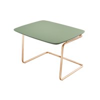 Mesa de Centro Kairos Base Cobre 54x43cm LarFlex Verde Lazza