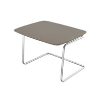 Mesa de Centro Kairos Base Cromada 54x43cm LarFlex Concreto