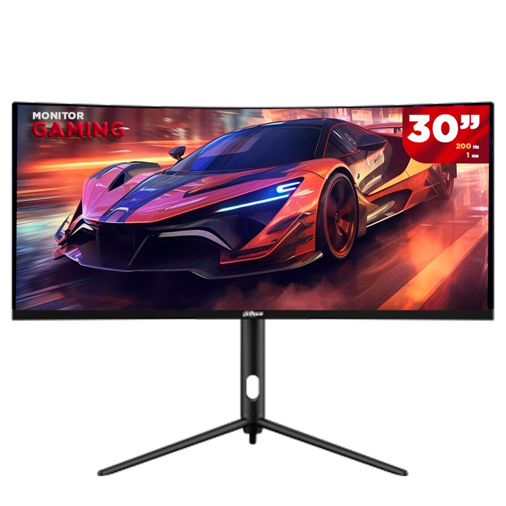 Monitor Gamer Ultrawide 30 WFHD 200Hz 1MS DCR Inteligente Adaptive-Sync HDMI DP VA Preto - DHI-LM30-E330CA
