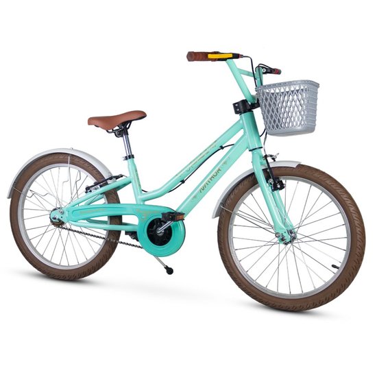 Bicicleta Feminina Aro 20 Antonella Verde Água 711374