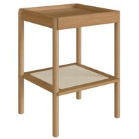Mesa Lateral 58 CM Pes Madeira Palhinha Oslo 27962 Hanover Artesano