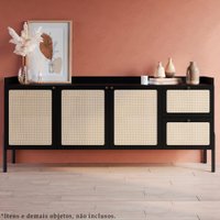 Buffet 3 Portas 2 Gavetas Palhinha 27935 Linha Oslo Nero Artesano