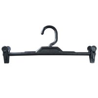 Kit 50 Cabides com Presilhas Preto para Lojas Plástico Prendedor Saias Bermudas Expositor