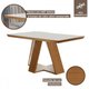 Mesa de Madeira Viena 160cm com Vidro