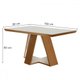 Mesa de Madeira Viena 160cm com Vidro